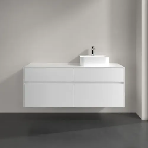 Villeroy & Boch Collaro Тумба под раковину, 4 выдвижных ящика, 1400 x 548 x 500 mm, Glossy White / Glossy White C10200DH