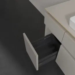 Villeroy & Boch Legato Тумба под раковину, с подсветкой, 5 выдвижных ящиков, 1200 x 550 x 500 mm, Soft Grey / Soft Grey B683L0VK