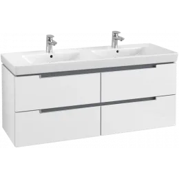 Villeroy & Boch Subway 2.0 Тумба под раковину, 4 выдвижных ящика, 1287 x 520 x 449 mm, Glossy White A69900DH