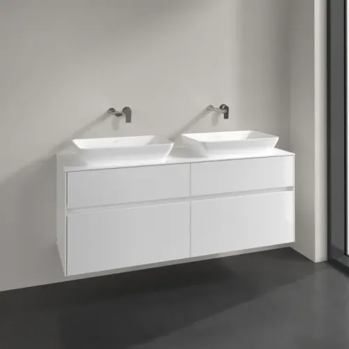 Villeroy & Boch Collaro Тумба под раковину, 4 выдвижных ящика, 1400 x 548 x 500 mm, Glossy White / Glossy White C11900DH