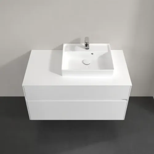 Villeroy & Boch Collaro Тумба под раковину, с подсветкой, 2 выдвижных ящика, 1000 x 548 x 500 mm, Glossy White / Glossy White C015B0DH