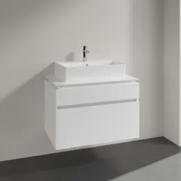 Villeroy & Boch Legato Тумба под раковину, 2 выдвижных ящика, 800 x 550 x 500 mm, Glossy White / Glossy White B60200DH