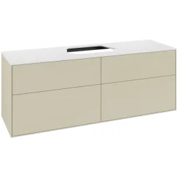 Villeroy & Boch Finion Тумба под раковину, 4 выдвижных ящика, 1600 x 603 x 501 mm, Silk Grey Matt Lacquer F44100HJ