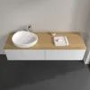 Villeroy & Boch Antao Тумба под раковину, 4 выдвижных ящика, 1600 x 360 x 500 mm, лицевая поверхность без текстурированной отделки, Glossy White Lacquer / Honey Oak K26051GF