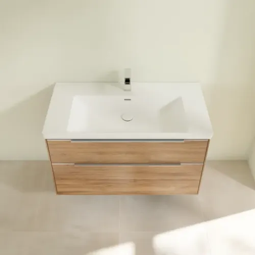 Villeroy & Boch Subway 3.0 Тумба под раковину, 2 выдвижных ящика, 973 x 576 x 478 mm, Oak Kansas C57000RH