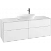 Villeroy & Boch Finion Тумба под раковину, с подсветкой, 4 выдвижных ящика, 1600 x 603 x 501 mm, Glossy White Lacquer G97100GF