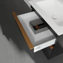 Villeroy & Boch Venticello Тумба под раковину, 2 выдвижных ящика, 603 x 590 x 502 mm, Black Matt Lacquer / Black Matt Lacquer A92405PD