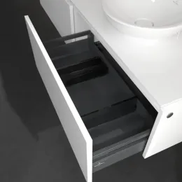 Villeroy & Boch Legato Тумба под раковину, 2 выдвижных ящика, 1600 x 380 x 500 mm, Glossy White / Glossy White B59900DH