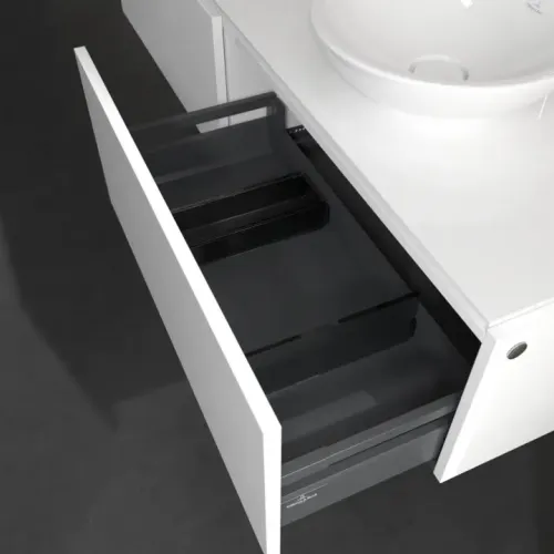 Villeroy & Boch Legato Тумба под раковину, 2 выдвижных ящика, 1600 x 380 x 500 mm, Glossy White / Glossy White B59900DH