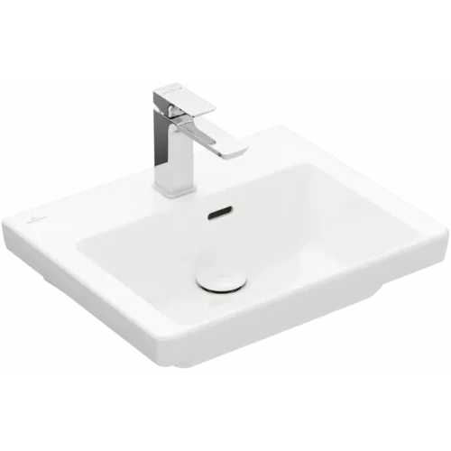 Villeroy & Boch Subway 3.0 Раковина компактная, 500 x 400 x 145 mm, Альпийский белый, с переливом 43705001