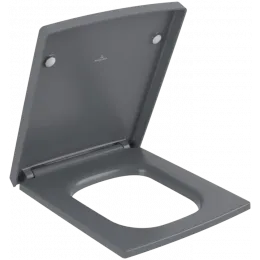 Villeroy & Boch Memento 2.0 Сиденье с крышкой для унитаза, с функцией автоматического опускания (SoftClosing), со снимаемым сиденьем (QuickRelease), Graphite 8M24S1I4