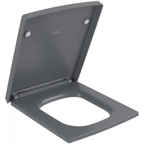 Villeroy & Boch Memento 2.0 Сиденье с крышкой для унитаза, с функцией автоматического опускания (SoftClosing), со снимаемым сиденьем (QuickRelease), Graphite 8M24S1I4