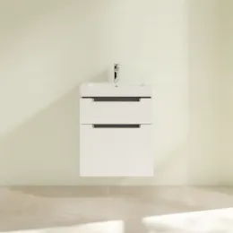 Villeroy & Boch Subway 2.0 Тумба под раковину, 2 выдвижных ящика, 537 x 590 x 423 mm, Glossy White A90810DH