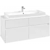 Villeroy & Boch Collaro Тумба под раковину, 4 выдвижных ящика, 1200 x 548 x 500 mm, Glossy White / Glossy White C09100DH