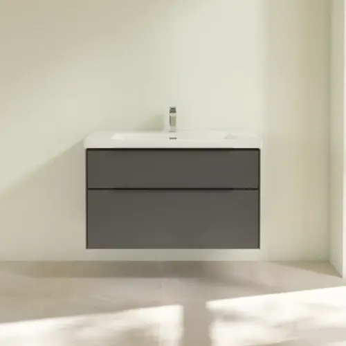 Villeroy & Boch Subway 3.0 Тумба под раковину, 2 выдвижных ящика, 973 x 576 x 478 mm, Graphite C57001VR