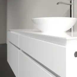 Villeroy & Boch Legato Тумба под раковину, 4 выдвижных ящика, 1400 x 550 x 500 mm, Glossy White / Glossy White B59000DH