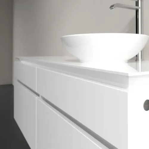 Villeroy & Boch Legato Тумба под раковину, 4 выдвижных ящика, 1400 x 550 x 500 mm, Glossy White / Glossy White B59000DH
