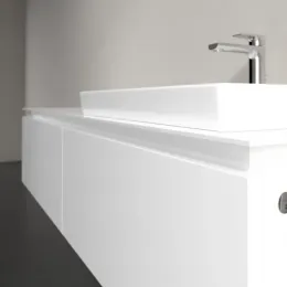 Villeroy & Boch Legato Тумба под раковину, с подсветкой, 2 выдвижных ящика, 1600 x 380 x 500 mm, Glossy White / Glossy White B690L0DH