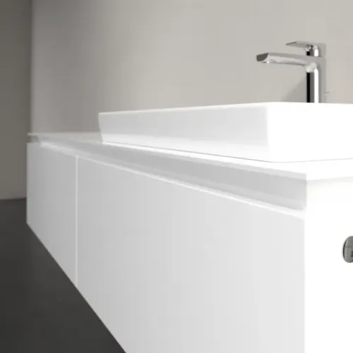 Villeroy & Boch Legato Тумба под раковину, с подсветкой, 2 выдвижных ящика, 1600 x 380 x 500 mm, Glossy White / Glossy White B690L0DH