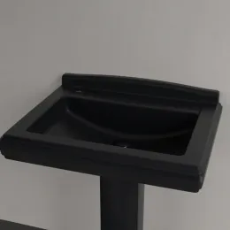 Villeroy & Boch Hommage Pаковина, 750 x 580 x 200 mm, Pure Black CeramicPlus, с переливом 7101A1R7