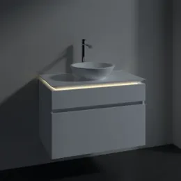 Villeroy & Boch Legato Тумба под раковину, с подсветкой, 2 выдвижных ящика, 800 x 550 x 500 mm, Glossy White / Glossy White B570L0DH