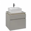 Villeroy & Boch Legato Тумба под раковину, 2 выдвижных ящика, 600 x 550 x 500 mm, Soft Grey / Soft Grey B73200VK