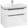 Villeroy & Boch Subway 2.0 Тумба под раковину, 2 выдвижных ящика, 787 x 590 x 449 mm, Glossy White A91410DH