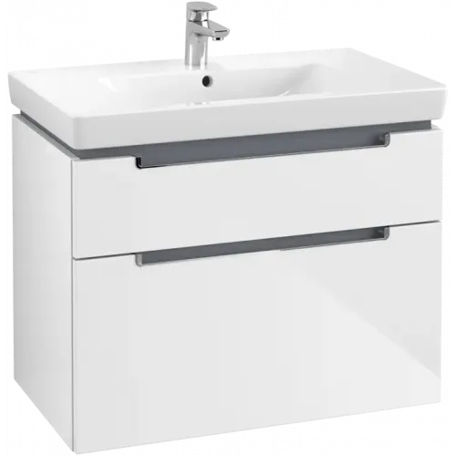 Villeroy & Boch Subway 2.0 Тумба под раковину, 2 выдвижных ящика, 787 x 590 x 449 mm, Glossy White A91410DH