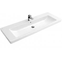 Villeroy & Boch Subway 2.0 Pаковина для установки на тумбу, 1300 x 470 x 160 mm, Альпийский белый CeramicPlus, с переливом 7176D0R1