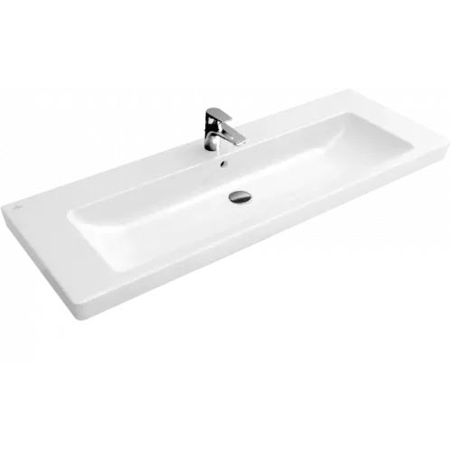 Villeroy & Boch Subway 2.0 Pаковина для установки на тумбу, 1300 x 470 x 160 mm, Альпийский белый CeramicPlus, с переливом 7176D0R1