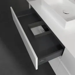 Villeroy & Boch Collaro Тумба под раковину, с подсветкой, 4 выдвижных ящика, 1600 x 548 x 500 mm, Glossy White / Glossy White C021B0DH