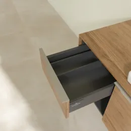 Villeroy & Boch Subway 3.0 Тумба под раковину, с подсветкой, 2 выдвижных ящика, 1001 x 423 x 516 mm, Oak Kansas / Oak Kansas C571L0RH