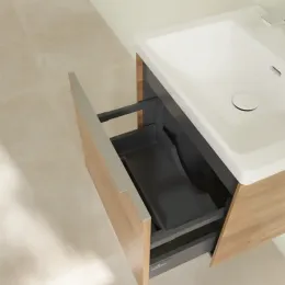 Villeroy & Boch Subway 3.0 Тумба под раковину, с подсветкой, 1 выдвижной ящик, 523 x 429 x 448 mm, Oak Kansas C579L0RH