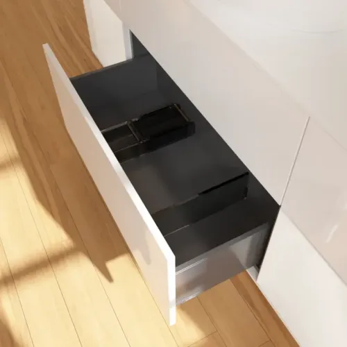 Villeroy & Boch Finion Тумба под раковину, с подсветкой, 4 выдвижных ящика, 1600 x 603 x 501 mm, Glossy White Lacquer / Glossy White Lacquer F981GFGF