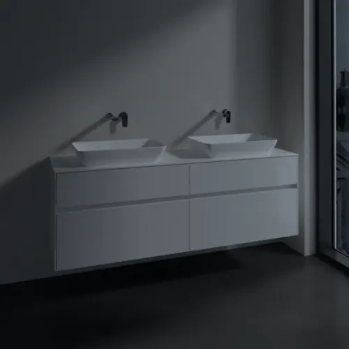 Villeroy & Boch Collaro Тумба под раковину, 4 выдвижных ящика, 1600 x 548 x 500 mm, Glossy White / Glossy White C12300DH