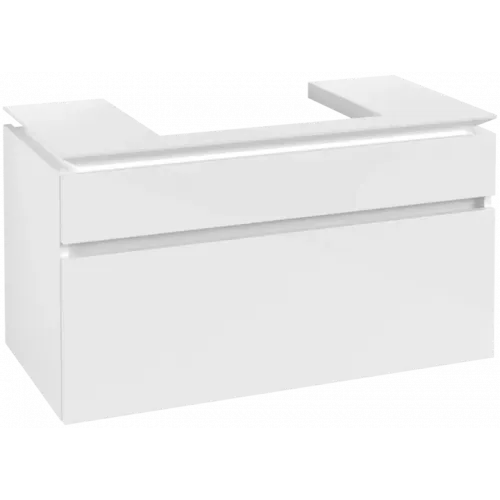 Villeroy & Boch Legato Тумба под раковину, 2 выдвижных ящика, 1000 x 550 x 500 mm, Glossy White / Glossy White B68100DH