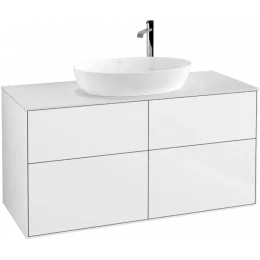 Villeroy & Boch Finion Тумба под раковину, 4 выдвижных ящика, 1200 x 603 x 501 mm, Glossy White Lacquer F91100GF