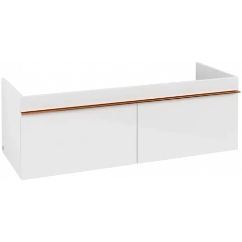 Villeroy & Boch Venticello Тумба под раковину, 2 выдвижных ящика, 1253 x 420 x 502 mm, Glossy White / Glossy White A93905DH