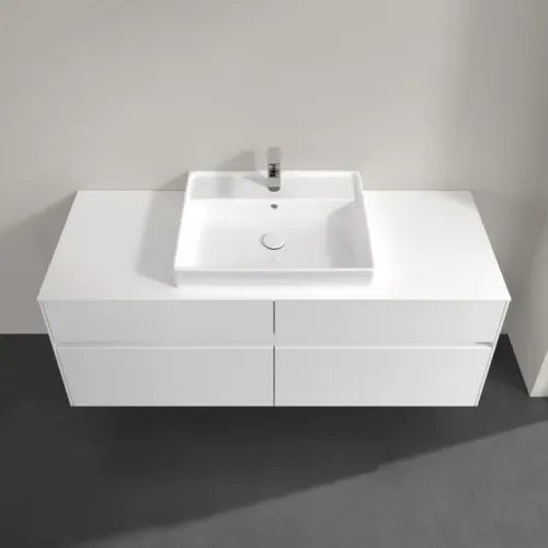 Villeroy & Boch Collaro Тумба под раковину, с подсветкой, 4 выдвижных ящика, 1400 x 548 x 500 mm, Glossy White / Glossy White C084B0DH