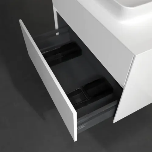 Villeroy & Boch Collaro Тумба под раковину, с подсветкой, 2 выдвижных ящика, 800 x 548 x 500 mm, Glossy White / Glossy White C108B0DH