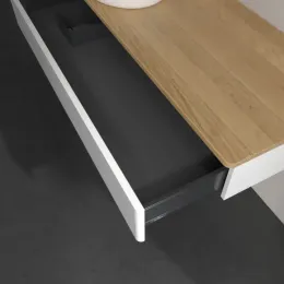 Villeroy & Boch Antao Тумба под раковину, 1 выдвижной ящик, 1200 x 190 x 500 mm, лицевая поверхность без текстурированной отделки, Glossy White Lacquer / Honey Oak K11051GF