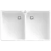 Villeroy & Boch Полувстраиваемая мойка с двойной раковиной 90 X Мойка с двумя чашами, включая Комплект слива с эксцентриком, выкл Керамика, 900 x 550 mm, Альпийский белый CeramicPlus 639002R1