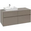 Villeroy & Boch Collaro Тумба под раковину, 4 выдвижных ящика, 1200 x 548 x 500 mm, Truffle Grey / Truffle Grey C07100VG