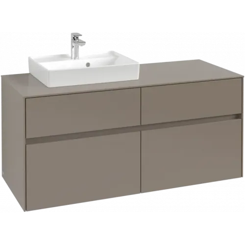 Villeroy & Boch Collaro Тумба под раковину, 4 выдвижных ящика, 1200 x 548 x 500 mm, Truffle Grey / Truffle Grey C07100VG