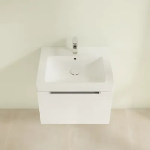 Villeroy & Boch Subway 2.0 Тумба под раковину, 1 выдвижной ящик, 587 x 420 x 454 mm, Glossy White A68700DH
