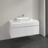 Villeroy & Boch Legato Тумба под раковину, с подсветкой, 5 выдвижных ящиков, 1200 x 550 x 500 mm, Glossy White / Glossy White B758L0DH
