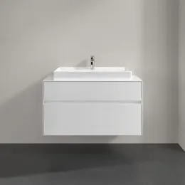 Villeroy & Boch Collaro Тумба под раковину, с подсветкой, 2 выдвижных ящика, 1000 x 548 x 500 mm, Glossy White / Glossy White C020B0DH