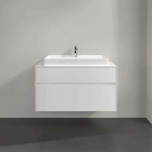 Villeroy & Boch Collaro Тумба под раковину, с подсветкой, 2 выдвижных ящика, 1000 x 548 x 500 mm, Glossy White / Glossy White C020B0DH
