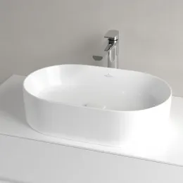 Villeroy & Boch Collaro Раковина для установки на столешницу, 560 x 360 x 145 mm, Альпийский белый, без перелива 4A195601