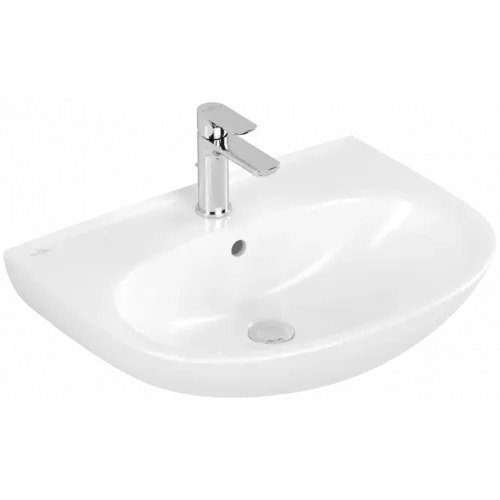 Villeroy & Boch O.novo Pаковина, 600 x 460 x 180 mm, Альпийский белый, с переливом 4A406001